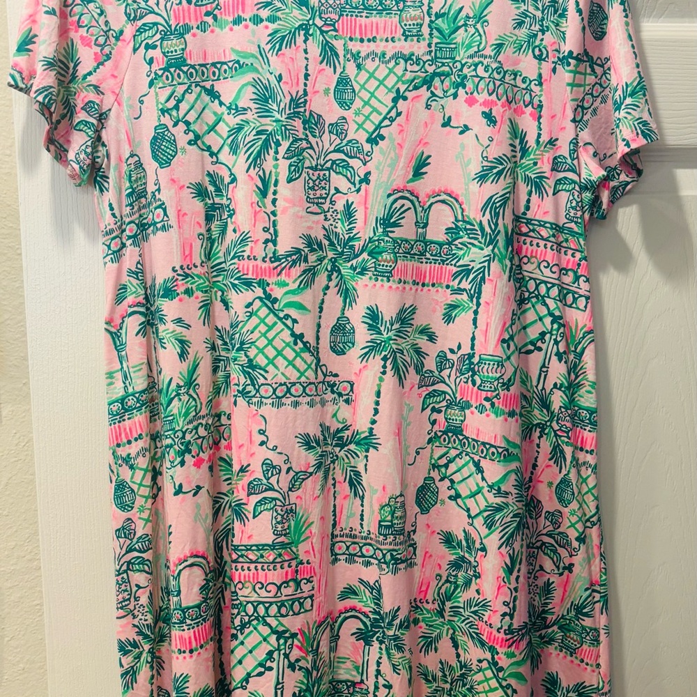 Lilly Pulitzer Pink and Green Patterned Dress
